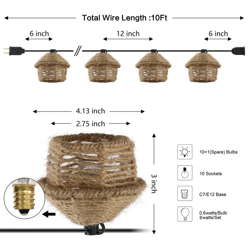 Vintage tiki string lights cheap